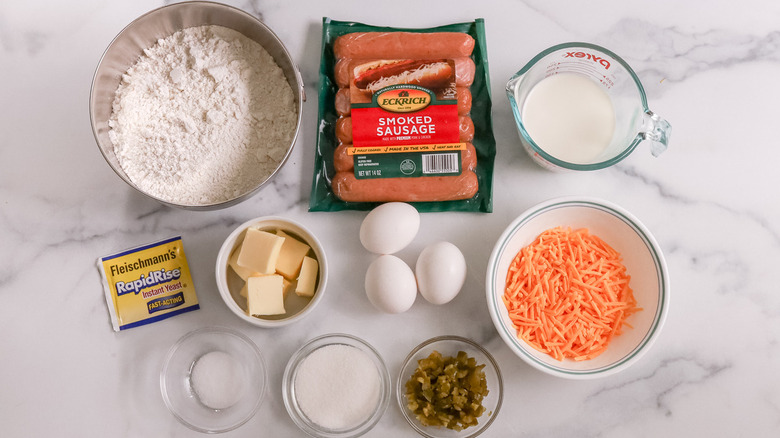 ingredients for sausage kolaches