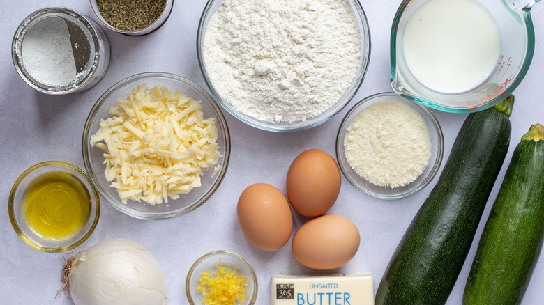 ingredients for zucchini pie