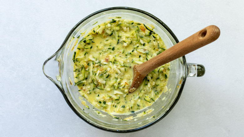 the zucchini pie filling