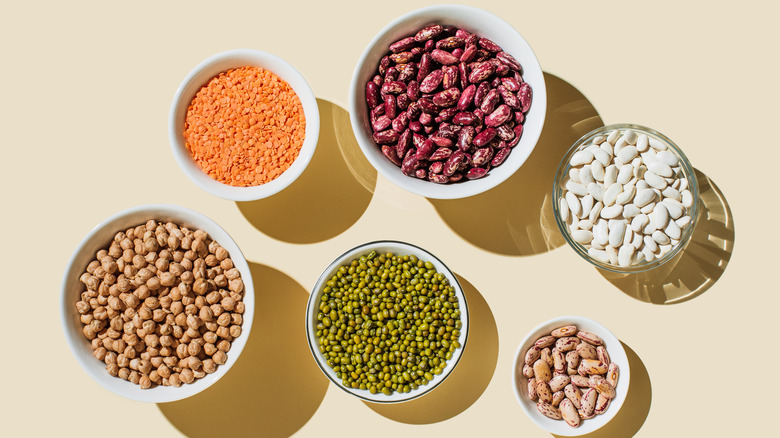 Bowls of dried beans