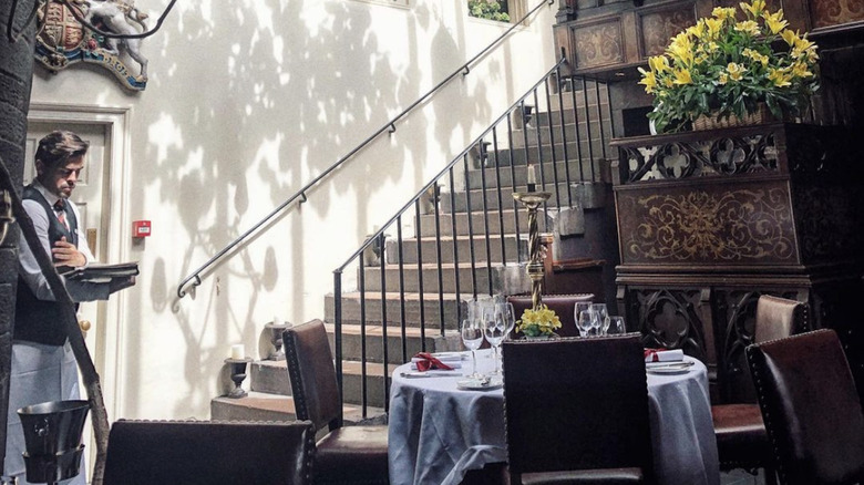 waitstaff at The Witchery in Edinburgh