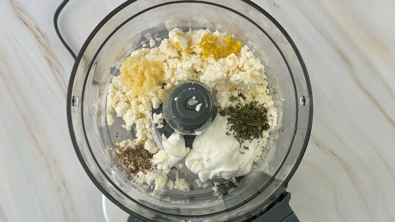 feta with yogurt and seasonings