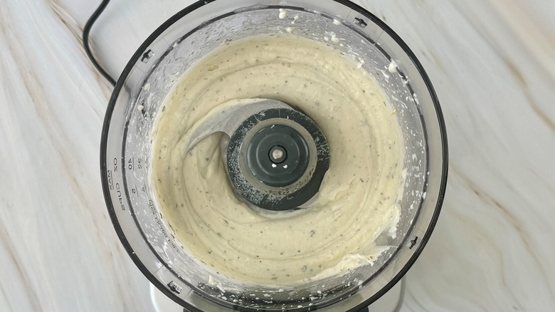 creamy substance in food processor