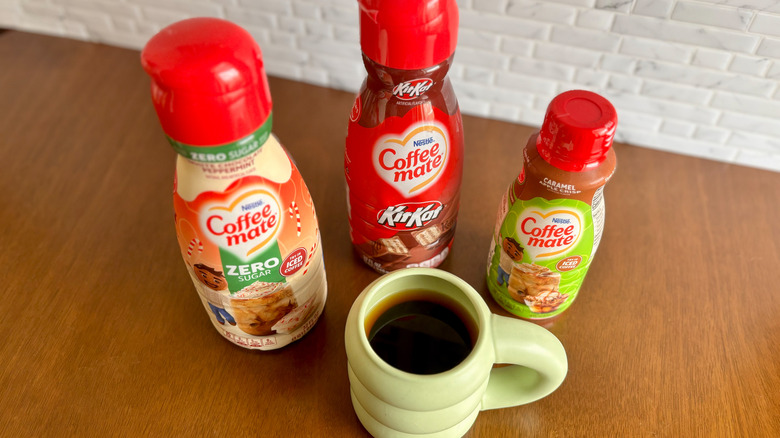 Coffee-Mate creamers with coffee cup