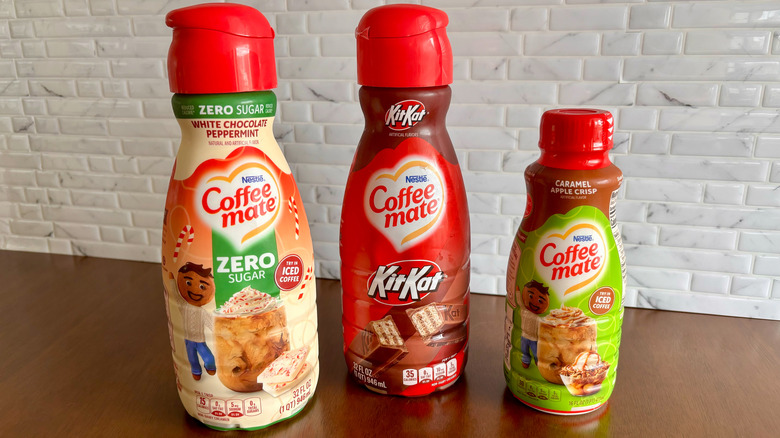 3 Coffee-Mate creamer bottles