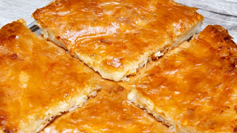 burek cut into quarters