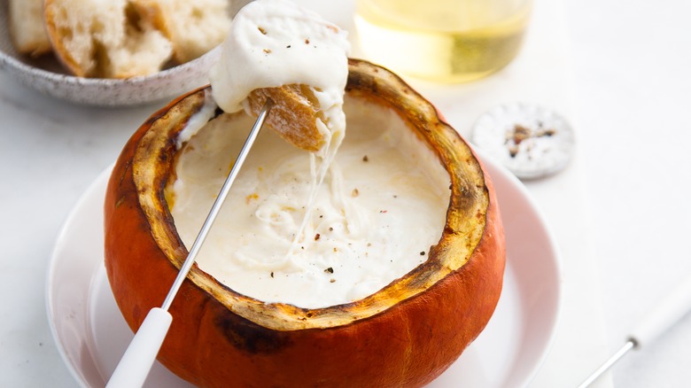 individual pumpkin fondue