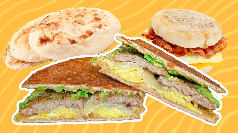 Pita breakfast sandwiches