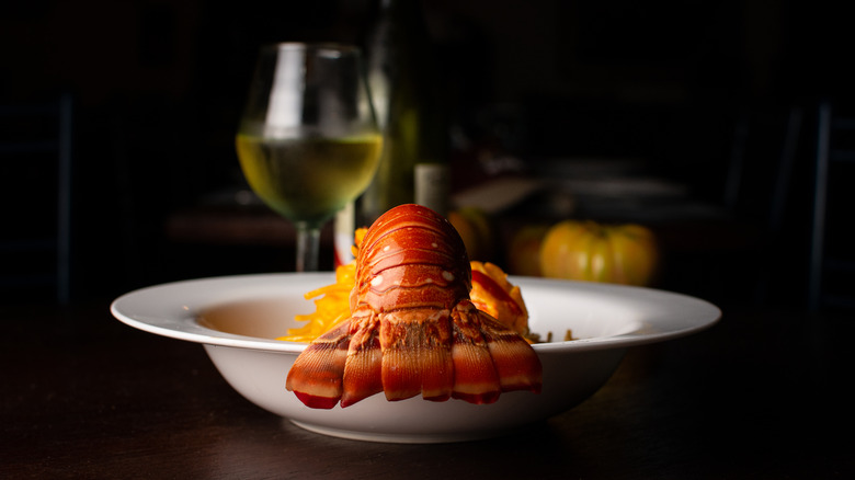 white wine lobster tail