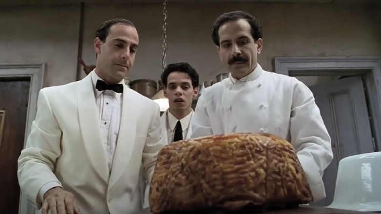 Timpano pie scene in Big Night movie