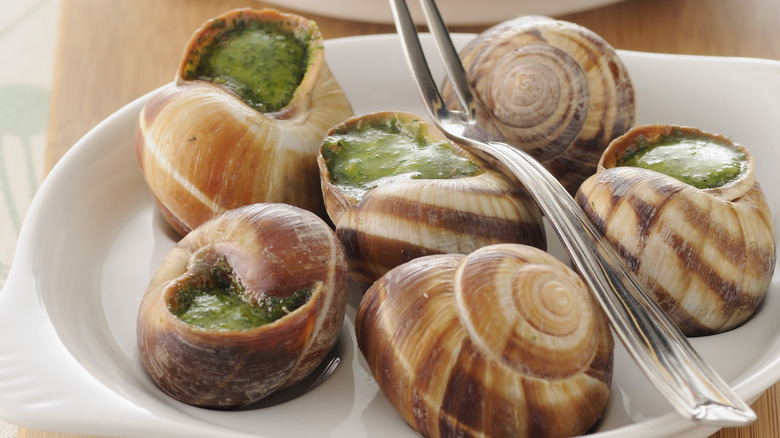 Plate of escargot