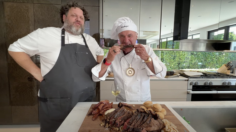 Kevin O'Leary eating a beef rib