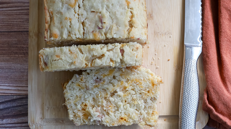 sliced cheddar apple quick bread