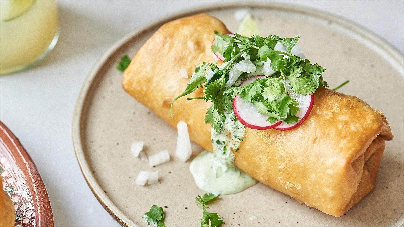 The Best Pork Chimichangas Recipe with Salsa Verde - My Latina Table