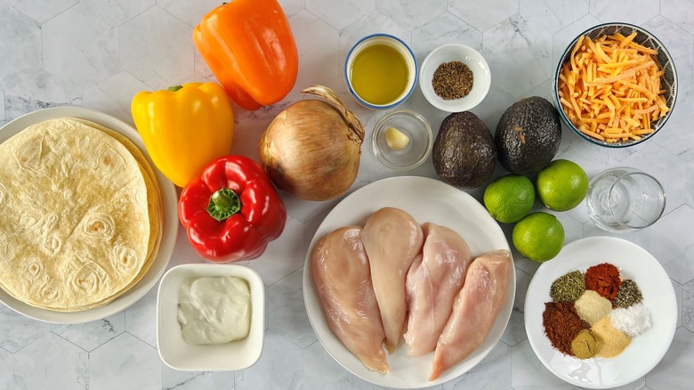 ingredients for chicken fajitas