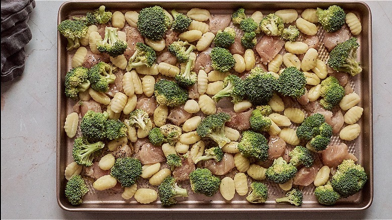 chicken, broccoli, and gnocchi 
