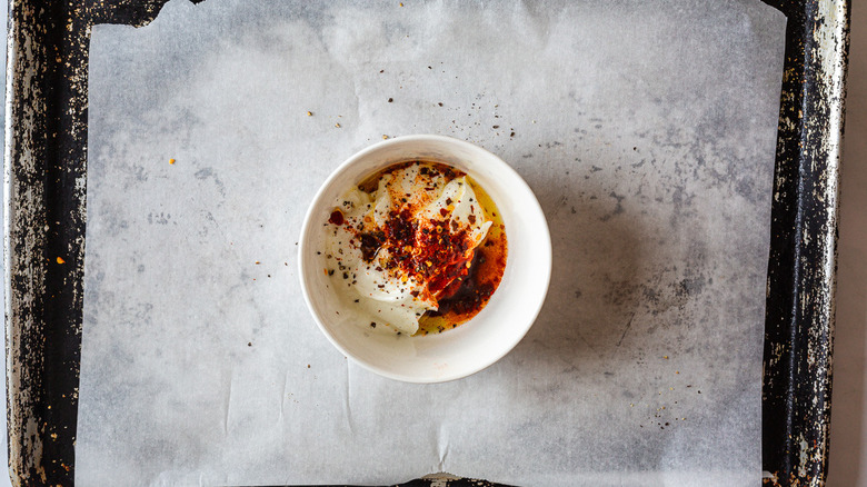 Marinade in bowl