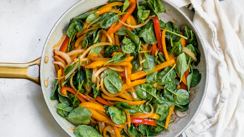 veggies in a pan 