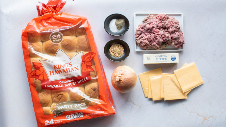 ingredients for sheet pan sliders