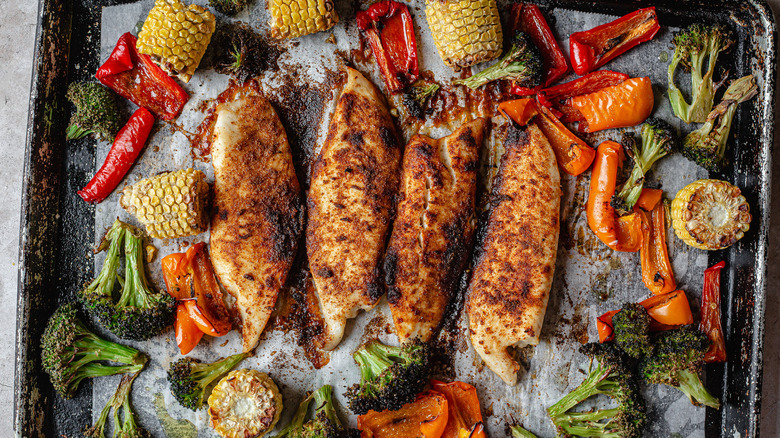 Tilapia sheet pan