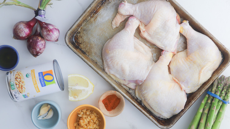 Ingredients for roasted chicken