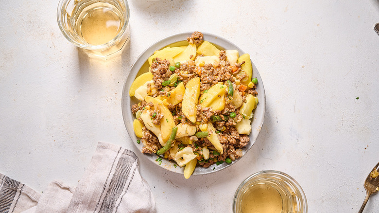 shepherds pie poutine on table