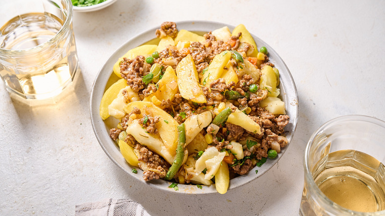 shepherds pie poutine on table