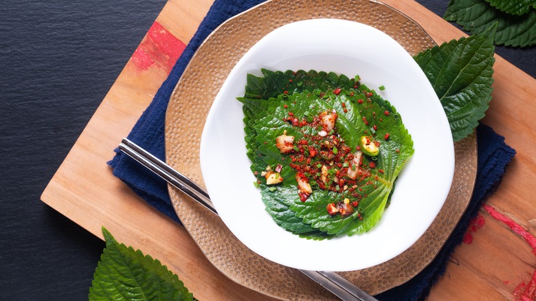 pickled shiso leaves