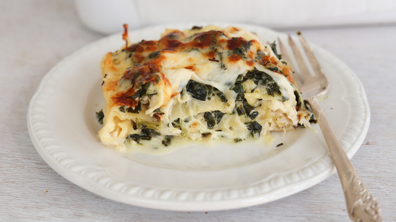 Shortcut Chicken And Spinach Lasagna Recipe