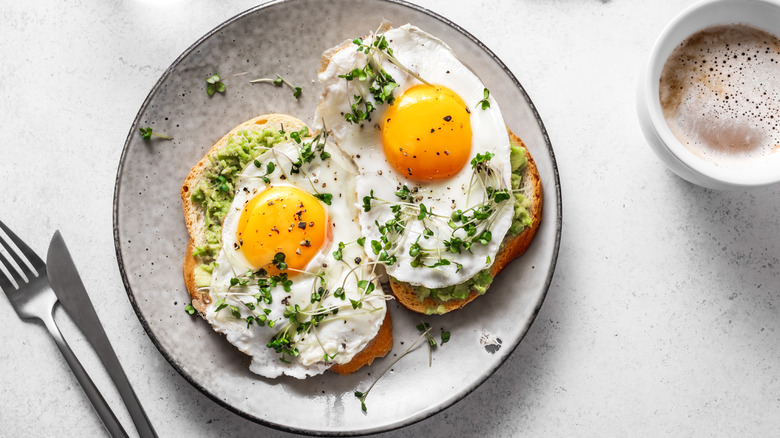 Sunnyside-up eggs breakfast
