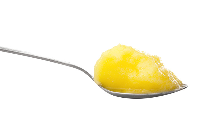 ghee in a spoon