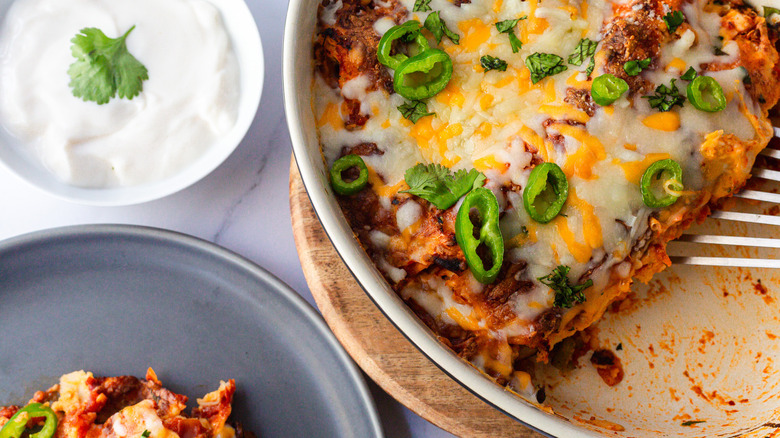 Jackfruit enchiladas