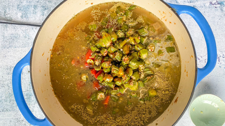 soup in pot 