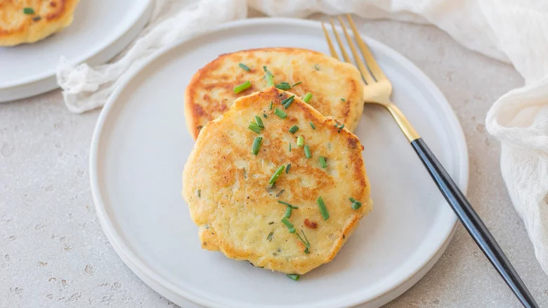 potato cakes with chives