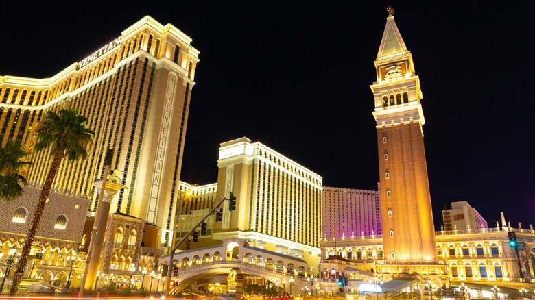 Venetian Hotel exterior night