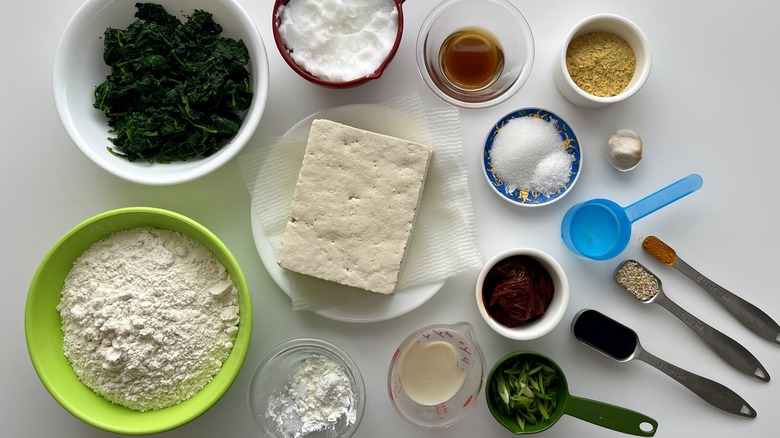 Sigeumchi Namul-Inspired Vegan Quiche Ingredients