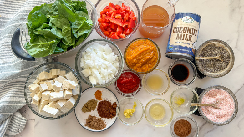 pumpkin tofu curry ingredients