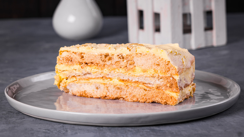 sans rival on gray plate