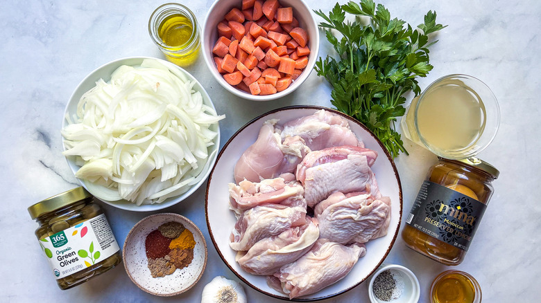 ingredients for chciken tagine