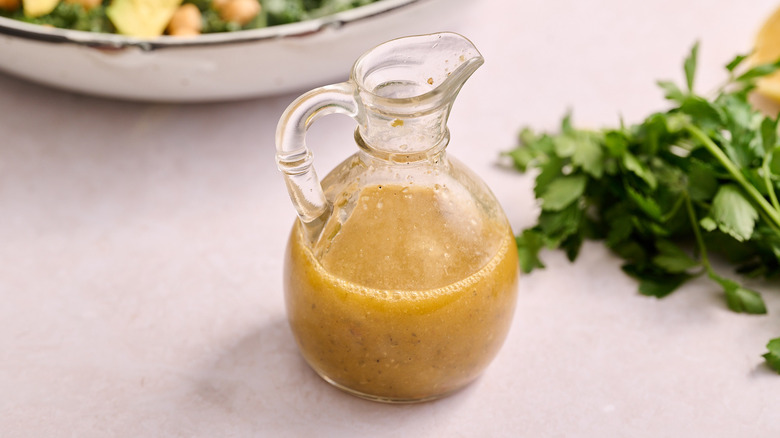 salad dressing in a jar