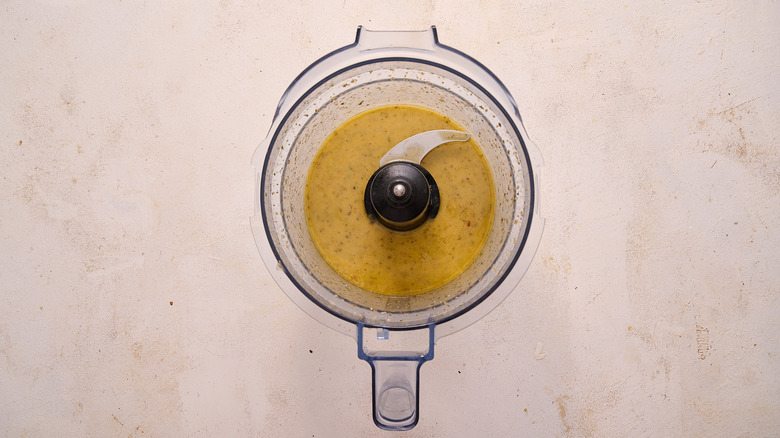 combined salad dressing in food processor