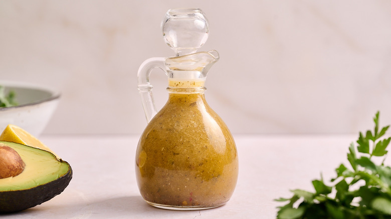 salad dressing in a jar
