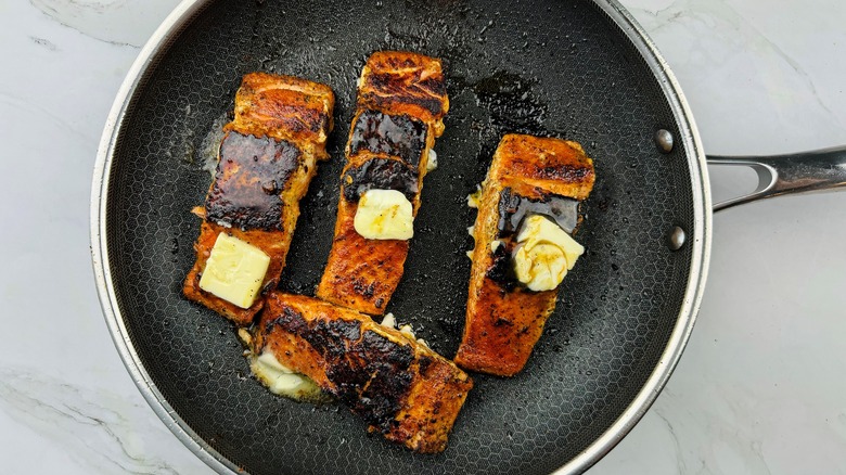 blackened salmon with butter