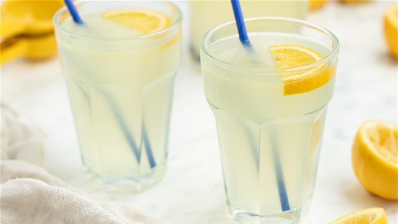 classic lemonade in pitcher 