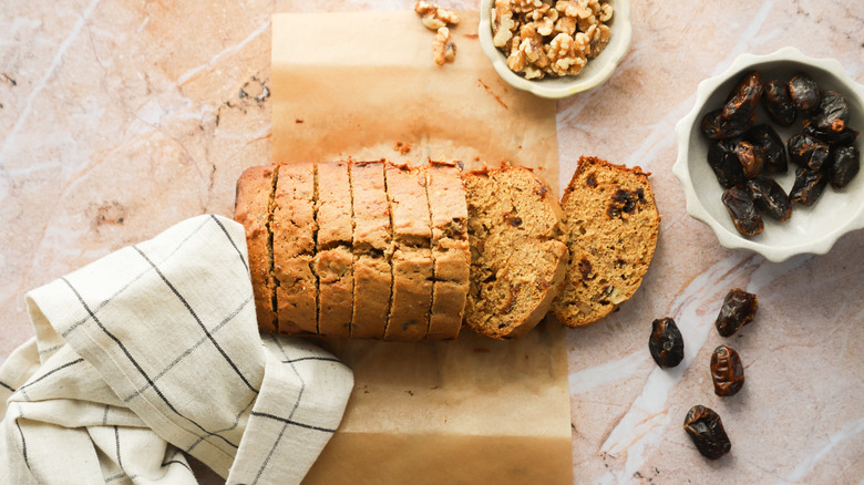 Sliced date malt loaf