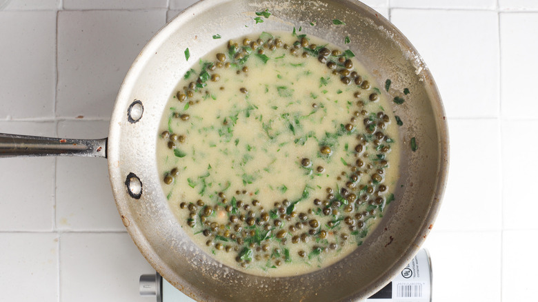 Lemon caper piccata sauce