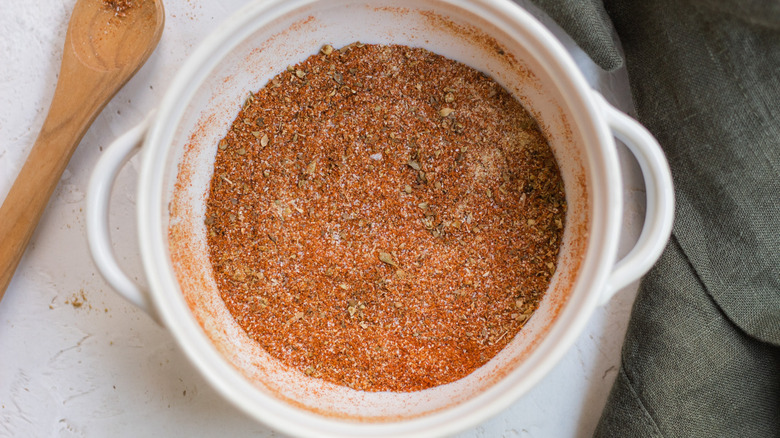 homemade fajita seasoning in bowl
