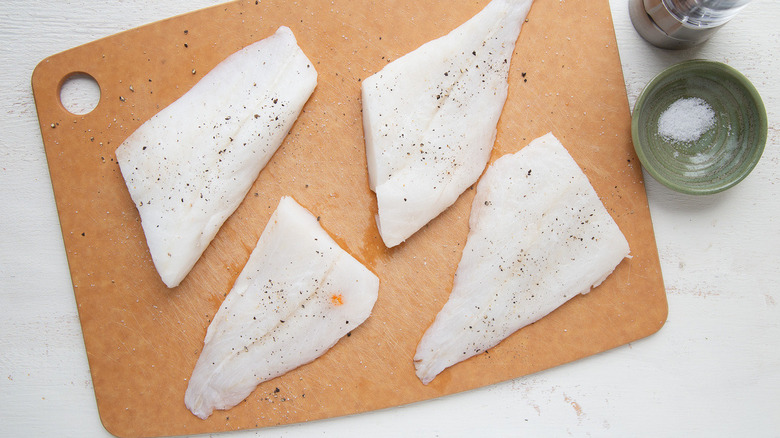 fish on cutting board