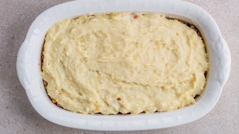 shepherd's pie in dish 