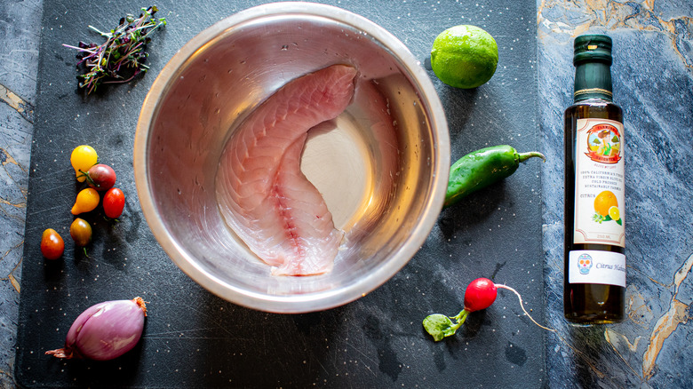 ingredients for snapper crudo